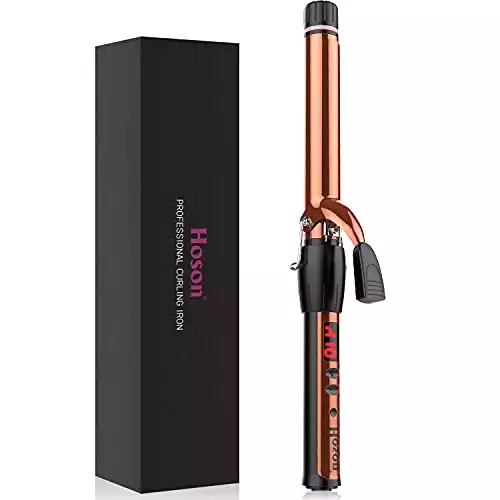 Hoson Titanium Curling Iron Rose Gold 1 Inch for Long Hair