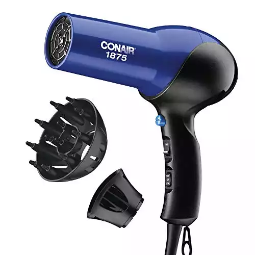 Conair 1875 Watt Turbo Hair Dryer, Blue/Black