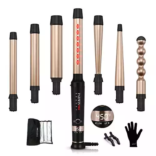 PARWIN Pro 7 in 1 Curling Iron Wand Set