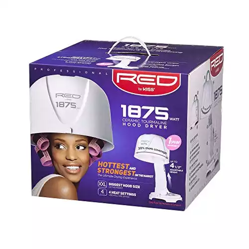 Red by Kiss Ceramic Tourmaline Professional Hood Dryer